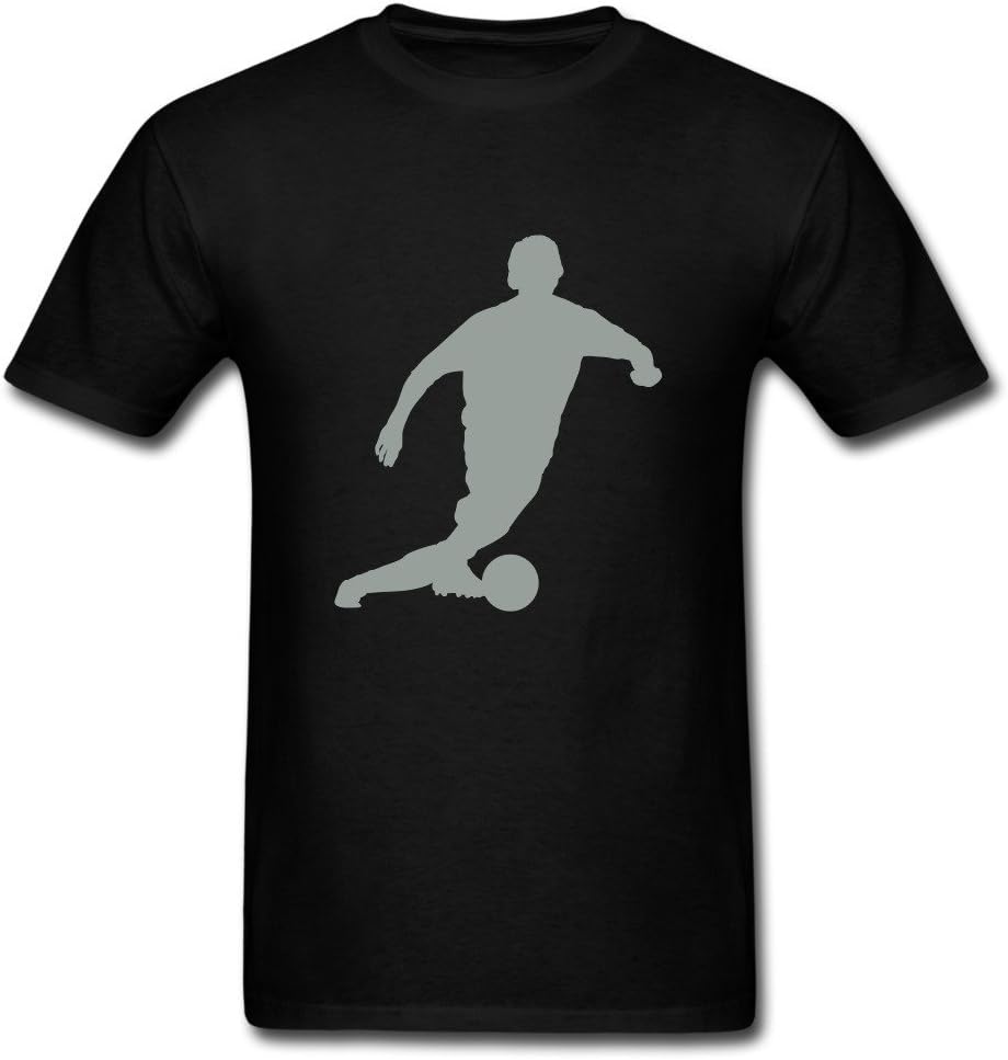 Lidong casual Men's Sport Soccer T-Shirts Black XXL
