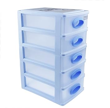 Ackmond Small Desktop Storage With 5 Clear Drawers For Cosmetics
