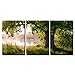 wall26 Canvas Print Wall Art Set Oak Tree Near The Misty Forest Lake Nature Wilderness Photography Realism Chic Scenic Relax/Calm Multicolor for Living Room, Bedroom, Office - 24