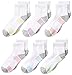 Fruit Of The Loom Big Girls' 6 Pack Ankle Socks, Multi, Shoe: 4-10