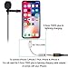 Lavalier Lapel Microphone Omnnidirectional Condenser Mic with Clip on System for iPhone iPad Android Windows Smartphones Recording YouTube Interview Podcast ASMR