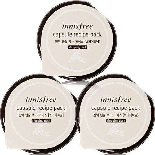 Innisfree Capsule Recipe 3 pack set Rice 10mlx3pcs-Brightning Sleeping pack
