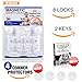 Magnetic Cabinet Locks Child Safety - Baby Safety Locks Set for Cupboards & Drawers (8 Locks, 2 Keys) + 4 Bonus Corner Guards & Baby Safety eBook - Easy Installation, No Screws Or Drilling