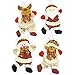 PeachLeafTuzico 12Pcs Christmas Tree Bell Ornaments, Chrismas Bell Decorations, Christmas Hanging Ornaments, 8 Christmas Bell Ornaments & 4 Christmas Dance Ornaments, Snowman/Old Man/Bear/Reindeer