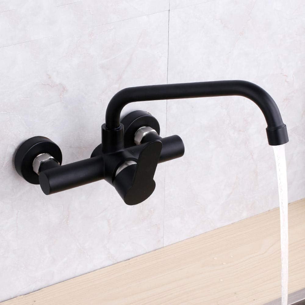 Wasserhahn Kche Wandmontage Wandanschluss Kchenarmatur Schwarzer Wand Mischbatterie Fr Kche Waschbecken