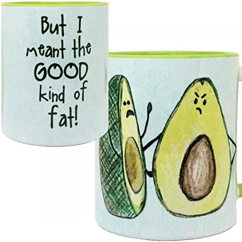 Avocado Fat Mug by Pithitude - One Single 11oz. Green Coffee Cup