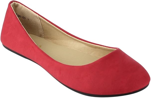 red ballet pumps size 6