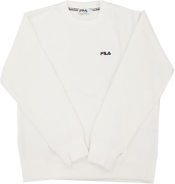 Amazon Co Jp Fila フィラ メンズ ロゴ スウェット トレーナー M 02 White B 裏毛 服 ファッション小物