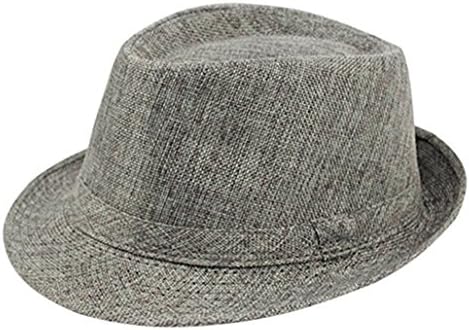 Jytrading Mens Casual Dress Cap Linen Summer Sun Travel Outdoor Beach Hat