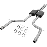 Auto Dynasty 2.5" Oval Cat-Back Exhaust System For 09-14 Dodge Challenger | Fit 5.7L, Rear Muffler 2.5 inches Oval Cat-Back Exhaust Tip System, Stainless Steel