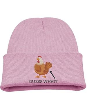 Guess What Chicken Butt Baby Girl Warm Skull Caps