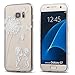 Galaxy S7 Case,3Cworld Ultra Thin Clear Art Pattern Crystal Gel TPU Rubber Flexible Slim Skin Soft Case for Samsung Galaxy S7 (Dandelion/Love/Butterfly-White)