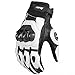 ILM Air Flow Leather Motorcycle Gloves Touchscreen for Men and Women Model-GRC01 (XL, White)
