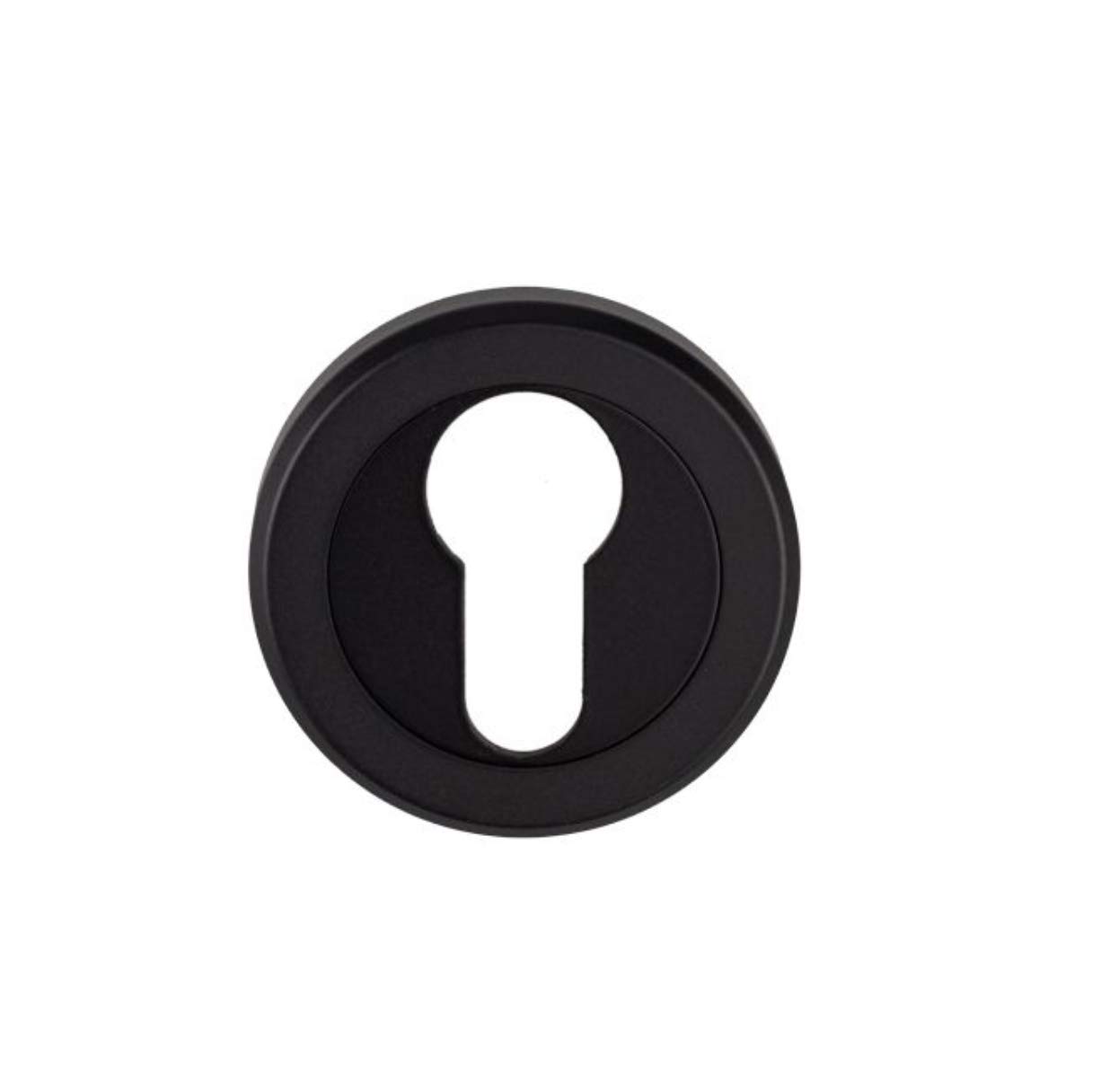 Carlisle Brass Matt Black 51mm Euro Profile Round Cylinder Escutcheon | SZM001MB