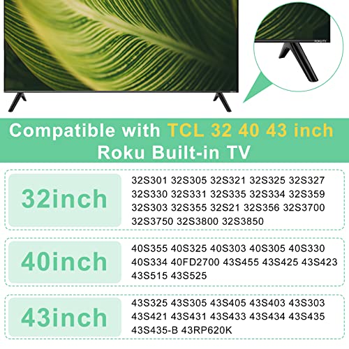 Replacement TV Stand Base Pedestal Legs With Screws - Compatible With TCL 43S421, 43S425, 40S325 TV Models