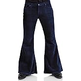 Men's Corduroy Vintage Bell Bottom Pants 70s,Disco Stretchy Flared Pants Fit 60s 70s Outfits for Men,Mens Bell Bottom Jeans.