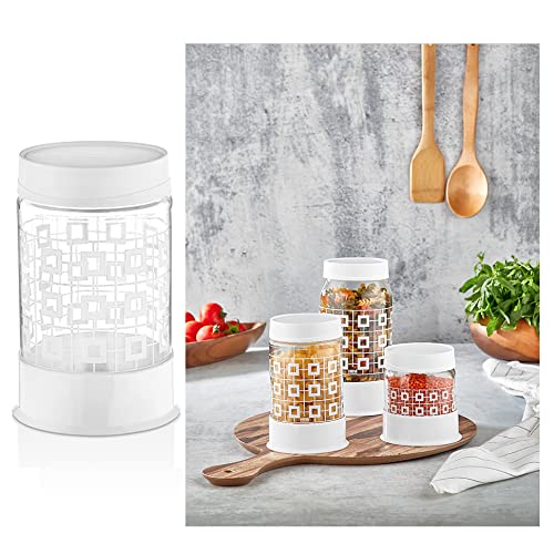 HK Online Food Storage Glass Jar, White, One Size