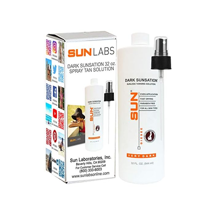 Buy Airbrush Spray Tan Solution Dark Sunsation Very Dark Self Tanner 32