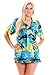 Funky Hawaiian Blouse Shirt, Shortsleeve, Surf, Turquoise, L