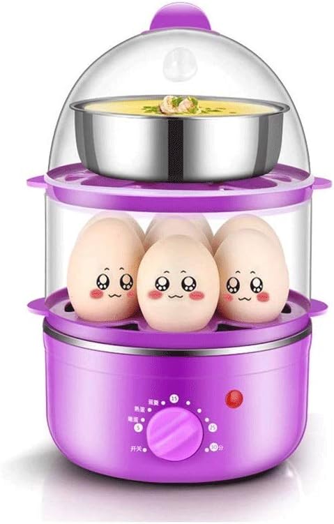 Z-COLOR Egg Boiler Poacher Electric Cooker with Steamer Attachment for Perfect Soft and Hard Boiled Eggs | up to 14 Egg Capacity | Water Measuring Cup| 350W