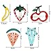 MJartoria Animal Fruit Pattern Print Hair Clips No Slip Metal Hair Clips Snap Barrettes for Women Accessories (68 Pcs Rose Red)