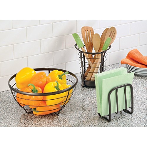 InterDesign Axis Utensil, Spatula, Silverware Holder for Kitchen Countertop Storage - Bronze
