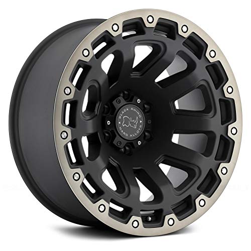 Black Rhino Razorback Custom Wheel - Matte Black with Dark Tint Edge 20