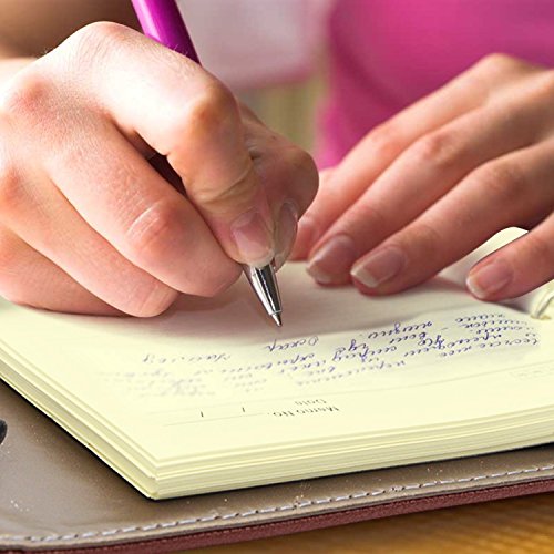 Leather Planner 6 Ring Binder Journal Pu Cover Daily Day Planner Refillable A5 Divider Inserts 2018 2019,lined Undated,164 Lined Beige Pages,8.11x5.5Inches by izBuy (Brown)