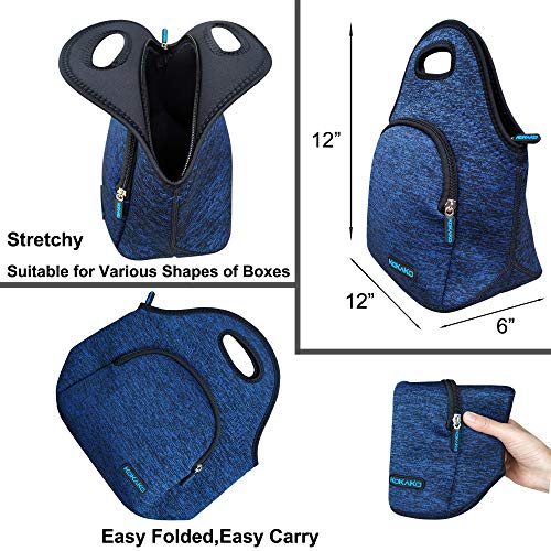 Lunch Boxes Neoprene Small Lunch Bag by KOKAKO Tote Washable Insulated