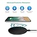 Qi Wireless Charger, Te-Rich Ultra Slim Standard Charging Pad for iPhone X 8 8 Plus, 10W Fast Wireless Charge for Samsung Galaxy Note 8 5 S9/S9 Plus S8/S8 Plus S7/S7 Edge S6 Edge Plus-No AC Adapter