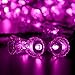 Qedertek Globe Outdoor Solar String Lights, 19.7ft 30 LED Solar Globe LightsOutdoor for Home, Patio, Lawn, Garden, Party and Holiday Decoration (1Pack, Pink)