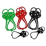 Shaddock Fishing 1Pair with 5 Teeth Ice Shoe Grips Non-slip Snow Shoes Boots Cover Overshoes Step Ice Cleats Spikes Grips Crampons