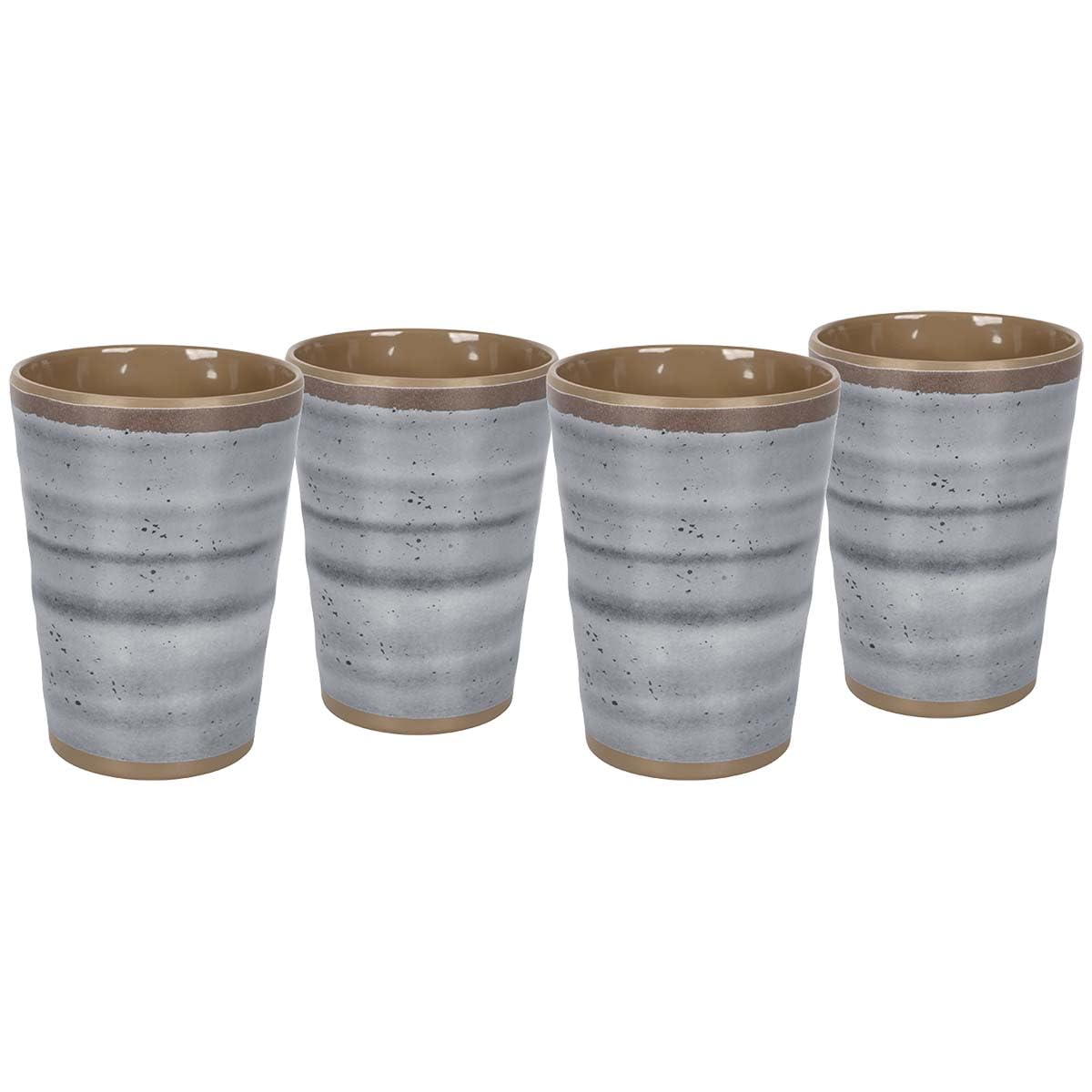 BO-CAMP 6181396 Bc Taza Halo 4 Partes Melamina Gray for Adults, Built for Everyday use, Gray