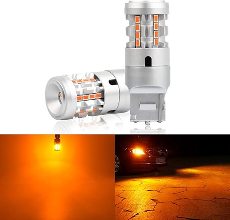 Amazon Catland Led ウインカー T ピンチ部違い アンバー 抵抗内蔵 7440 W21w Wy21w Ledバルブ ハイフラ防止 ウィンカー用バルブ オレンジ 明るい 30smd搭載 26連 無極性 Dc12v 24v 車用 ハイブリッド車 Ev車対応 ２個入り ウィンカー サイドマーカー 車 バイク