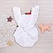BELS Baby Girls Romper Rose Embroidery Buttons Sleeveless Bodysuit (6-12M, White)
