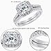 MABELLA Women’s 1.8 Ct Princess Cut 925 Sterling Silver Cubic Zirconia Wedding Engagement Ring Set Bridal Ring Band