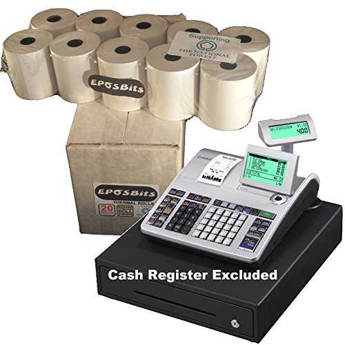 EPOSBITS® Brand Rolls to Fit Casio SE-S400 SES400 SES SE S S400 400 Cash Register - 20 Rolls