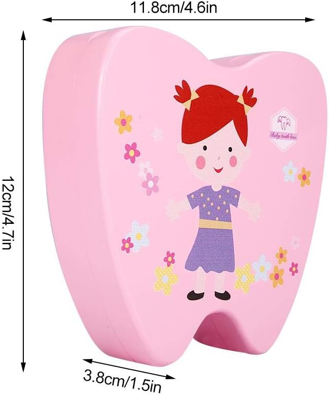 Garosa Baby Teeth Save Box Wooden Keepsake Organizer for Milk Teeth Storage and Baby Hair Collection Case Deciduous Tooth Souvenir Box (#4) - Image 4