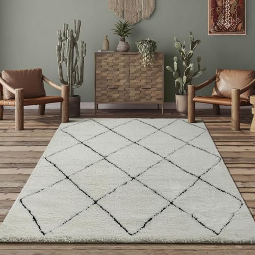 the carpet Bahar Shaggy – Weicher Hochflor Teppich, moderner Flauschiger & kuscheliger Wohnzimmer Teppich, eleganter Designer Shaggy, pflegeleicht und