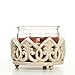 Hosley White Resin Pillar Candle Holder is 5.11 Inch Diameter Ideal Gift for Wedding Party Special Occasion or as a Home Decor W1