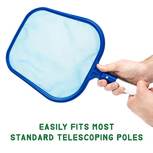 GKanMore Swimming Pool Skimmer Net Leaf Skimmer Net Plastic Rake Net for Spa Pond Pool, Pool Cleaner Supplies and Accessories