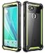 Google Pixel 2 XL case, i-Blason [Ares] Full-body Rugged Clear Bumper Case with Built-in Screen Protector for Google Pixel 2 XL 2017 Release (Black/Green)