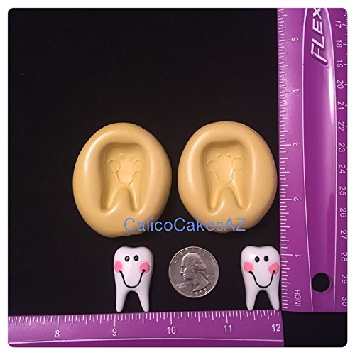 Tooth Teeth Fondant Mold Set Chocolate Candy Gumpaste Soap Resin Clay