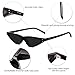 SOJOS Vintage Clout Goggles Cat Eye Retro Sunglasses Small Fashion Rivet Glasses SJ2046 with Black Frame/Grey Lens