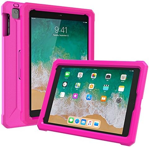 eTopxizu New iPad 9.7 2017 Case, Light Weight Shock Proof Convertible Handle Stand Slim Kids Case for Apple iPad 9.7-inch 2017 Latest Gen / iPad Air / iPad Air 2 / iPad Pro 9.7 Tablet,Rose Pink
