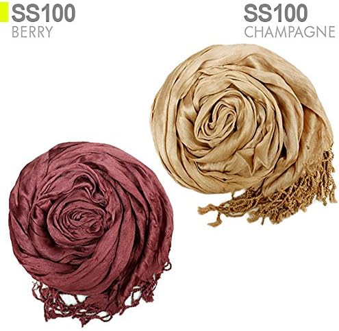 Coco Soft Crinkle Scarf Solid Color For All Season (CHAMPAGNE)