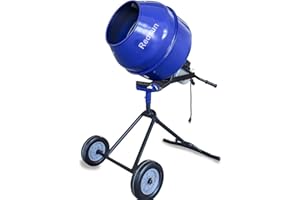 Redsun Portable Concrete Mixer Machine, Electric Cement mixer 5 Cubic Feet, Concrete Cement Mixer with Wheel for Stucco Mortar