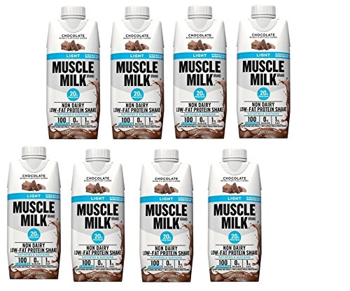 Muscle Milk Chocolate Light Ready-to-Drink Shake, 11oz 8 Pack