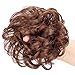 AISI BEAUTY 100% Human Hair Scrunchies Extension Curly or Messy Bun Hair Pieces for Women Donut Updo Ponytail Hair Chignons