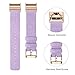 bayite Canvas Bands Compatible with Fitbit Charge 2, Soft Classic Replacement Wristband Straps Women Men, Lavender with Rose Gold Connector Small (5.5-6.7 Inch)